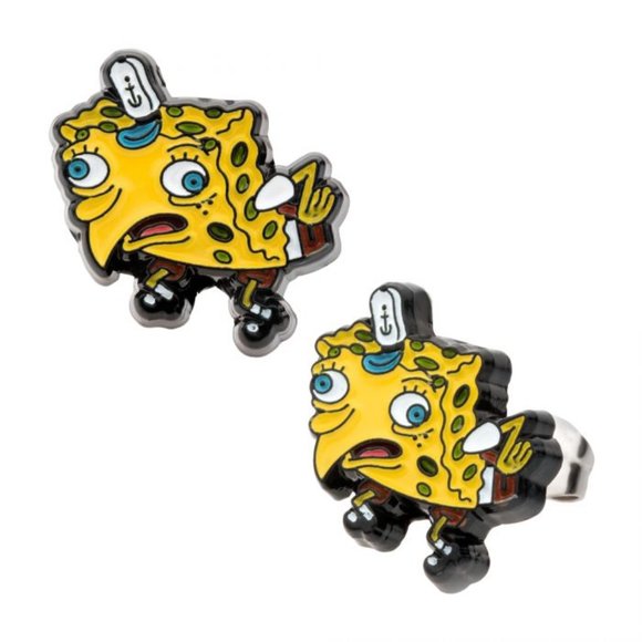 Nickelodeon Spongebob Mockingbob Stud Earrings - Picture 1 of 2